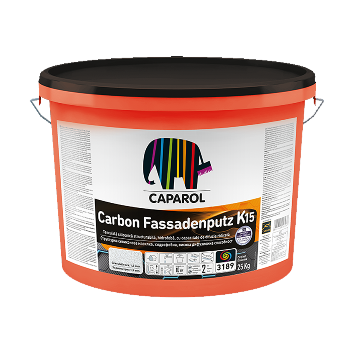 Carbon Fassadenputz K15 - Tencuială decorativă - structură bob lângă bob