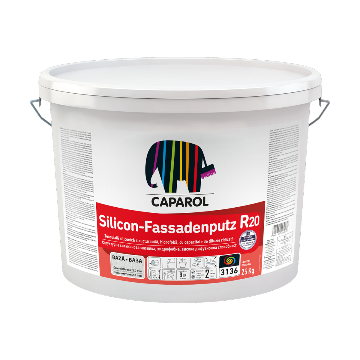 Silicon Fassadenputz R20 - Tencuială decorativă - structură zgâriată