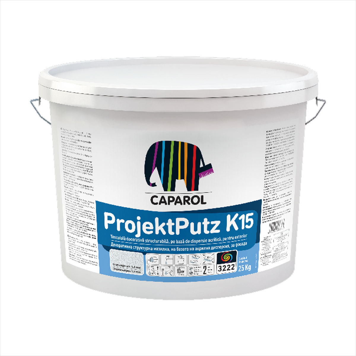 Caparol ProjektPutz R și K - Tencuială decorativă structurabilă, pe bază de dispersii acrilice.